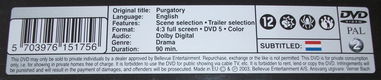 Dvd *** PURGATORY *** - 2 - Thumbnail