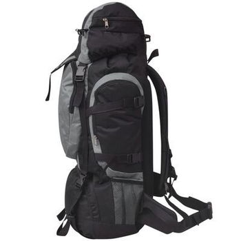 Wandelrugzak XXL 75 L zwart en grijs - 2