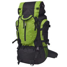 Wandelrugzak XXL 75 L zwart en groen