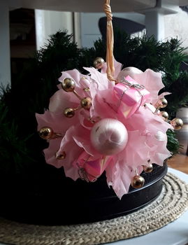 Kerstbal - kersthanger - roze - 0