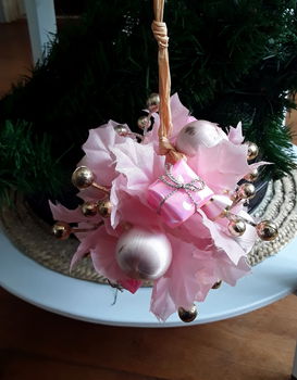 Kerstbal - kersthanger - roze - 1