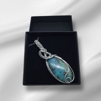 Azuriet Chrysocolla ketting - 0