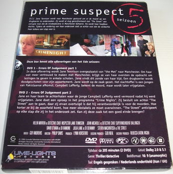 Dvd *** PRIME SUSPECT *** 2-DVD Boxset Seizoen 5 - 1