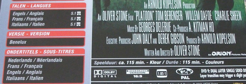 Dvd *** PLATOON *** Special Edition - 2