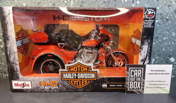 Harley Davidson CVO Tri Glide 2021 oranje 1/12 Maisto MA264 - 5