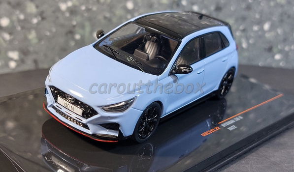 Hyundai i30 N 2022 blauw 1:43 Ixo V1042 - 1