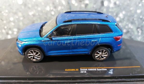 Skoda Kodiaq Sportline 2018 blauw 1:43 Ixo V1047 - 0