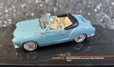 Volkswagen Karmann Ghia cabrio 1957 blauw 1:43 Ixo V1050