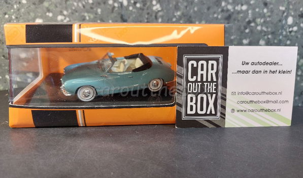 Volkswagen Karmann Ghia cabrio 1957 blauw 1:43 Ixo V1050 - 5