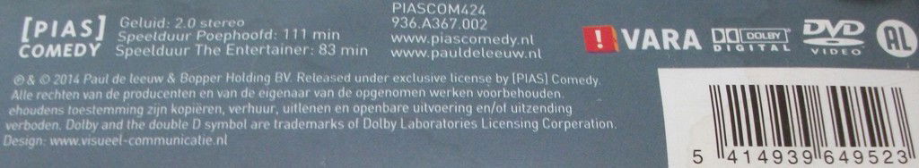 Dvd *** PAUL DE LEEUW *** 2-Disc Boxset Poephoofd - 2