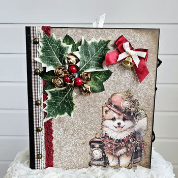 Kit to create exact the same project steampunk christmas letters to santa + mini album - 2