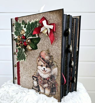 Kit to create exact the same project steampunk christmas letters to santa + mini album - 5