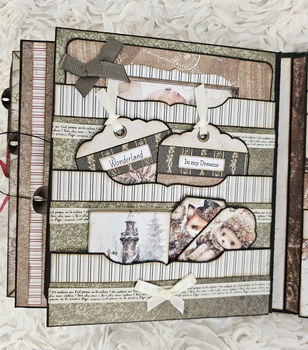 Kit to create exact the same project steampunk christmas letters to santa + mini album - 7