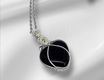 Zwarte onyx hart ketting - 2 - Thumbnail