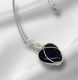 Zwarte onyx hart ketting - 3 - Thumbnail