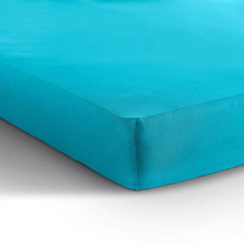 Hoeslaken jersey 80/100 x 200 Turquoise - 6