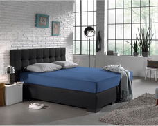 Jersey hoeslaken 160/180x200 Blauw