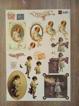 3D Knipvel Marianne Design: vintage (little gril and boy) - 0