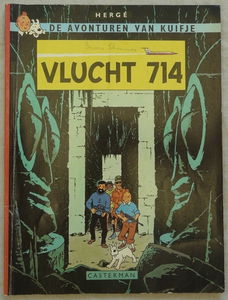 Strip Boek, De Avonturen Van Kuifje, Vlucht 714, Casterman, 1968.(Nr.1)