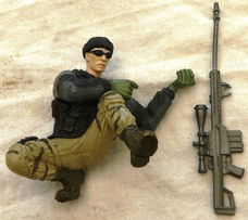 Action Figure, Sniper, Soldier Force V Strong Garrison Playset, Chap Mei, H.K. NO 05024183, 2006.(1)