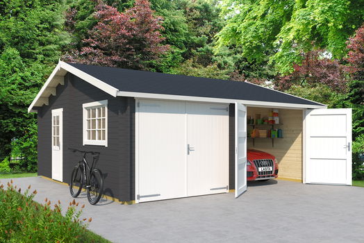 Tuinhuis houten garage Falkland: 575 x 575 cm - 0