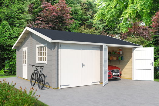 Tuinhuis houten garage Falkland: 575 x 575 cm - 1