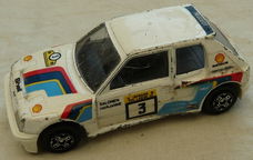 Modelauto, Bburago, Schaal 1:43, Peugot 205 Turbo 16 (No.3), Mfr Code: 4123, 1980s.(Nr.1)