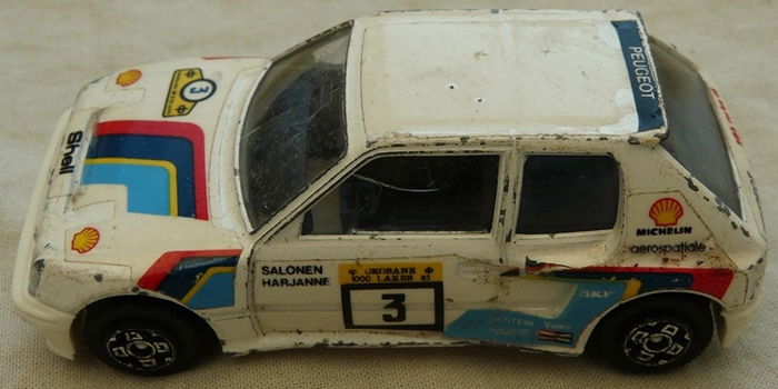 Modelauto, Bburago, Schaal 1:43, Peugot 205 Turbo 16 (No.3), Mfr Code: 4123, 1980s.(Nr.1) - 3