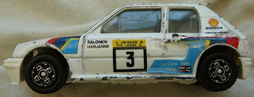 Modelauto, Bburago, Schaal 1:43, Peugot 205 Turbo 16 (No.3), Mfr Code: 4123, 1980s.(Nr.1) - 4