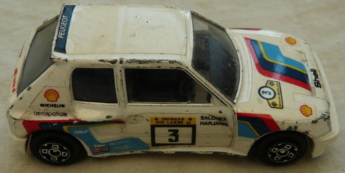 Modelauto, Bburago, Schaal 1:43, Peugot 205 Turbo 16 (No.3), Mfr Code: 4123, 1980s.(Nr.1) - 5