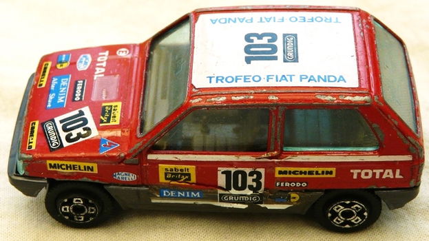 Modelauto, Bburago, Schaal 1:43, Fiat Panda 45 Rally (No.103), Mfr Code: 4147, 1980s.(Nr.1) - 3