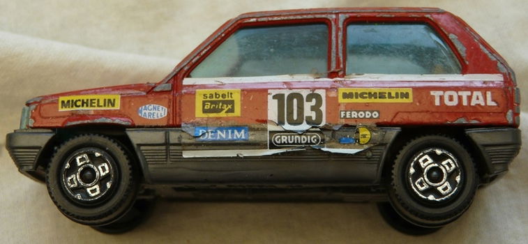 Modelauto, Bburago, Schaal 1:43, Fiat Panda 45 Rally (No.103), Mfr Code: 4147, 1980s.(Nr.1) - 4