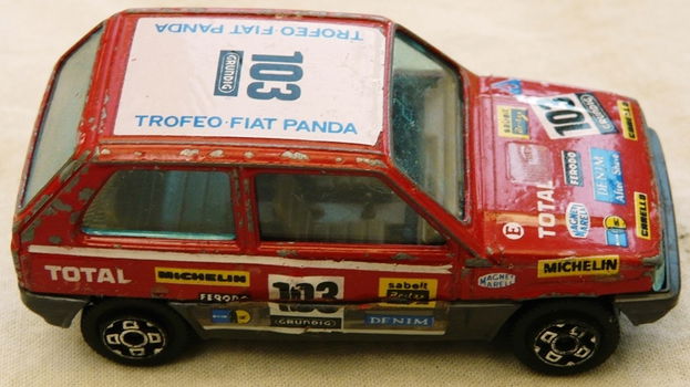 Modelauto, Bburago, Schaal 1:43, Fiat Panda 45 Rally (No.103), Mfr Code: 4147, 1980s.(Nr.1) - 6