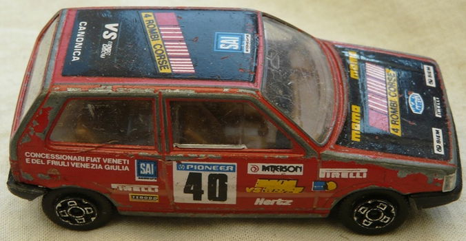 Modelauto, Bburago, Schaal 1:43, Fiat Uno (No.40), Mfr Code: 4119, 1980s.(Nr.1) - 5