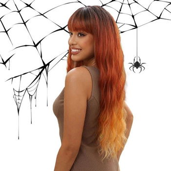 HALLOWEEN Pruik koper ginger mix lang haar - 0