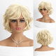 SALE Pruik kort lichtblond haar in laagjes met slag model 1810 - 0 - Thumbnail