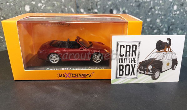 Porsche 911 Carrera S cabriolet rood 1:43 Maxichamps max039 - 4