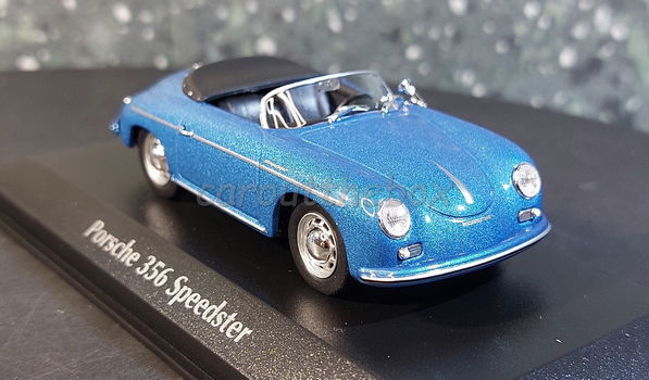 Porsche 356 Speedster blauw 1:43 Maxichamps max041 - 0