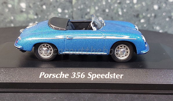 Porsche 356 Speedster blauw 1:43 Maxichamps max041 - 1