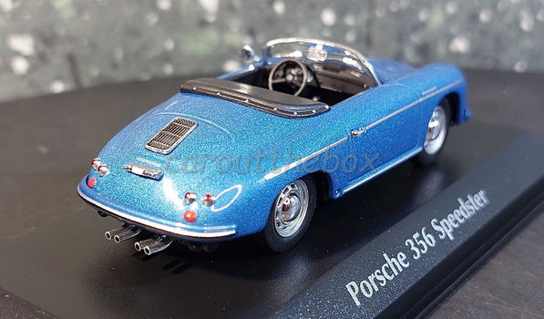 Porsche 356 Speedster blauw 1:43 Maxichamps max041 - 2