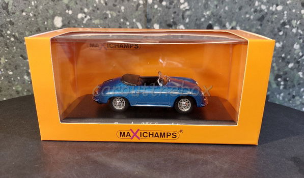 Porsche 356 Speedster blauw 1:43 Maxichamps max041 - 3