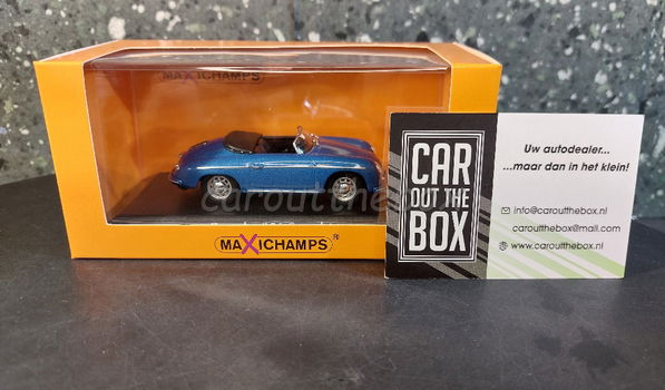 Porsche 356 Speedster blauw 1:43 Maxichamps max041 - 5