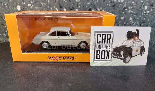 Peugeot 404 Coupé wit 1:43 Maxichamps max044 - 4