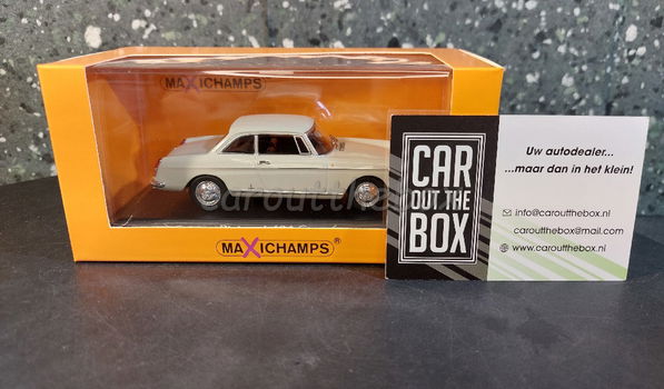 Peugeot 404 Coupé wit 1:43 Maxichamps max044 - 5