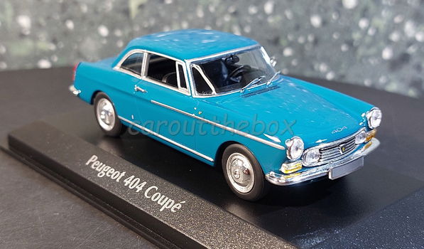 Peugeot 404 Coupé blauw 1:43 Maxichamps max045 - 0