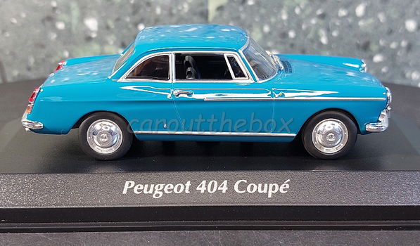 Peugeot 404 Coupé blauw 1:43 Maxichamps max045 - 1