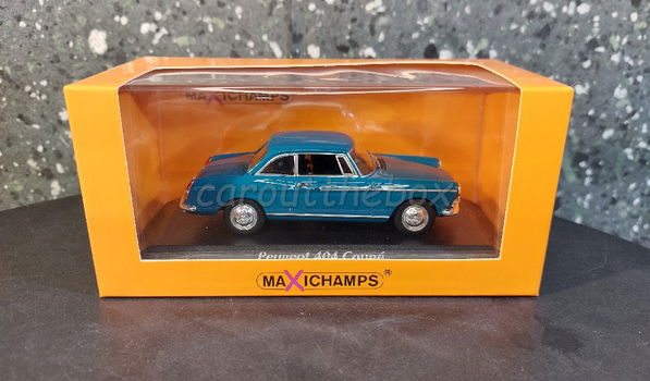 Peugeot 404 Coupé blauw 1:43 Maxichamps max045 - 3