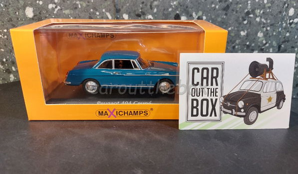 Peugeot 404 Coupé blauw 1:43 Maxichamps max045 - 4