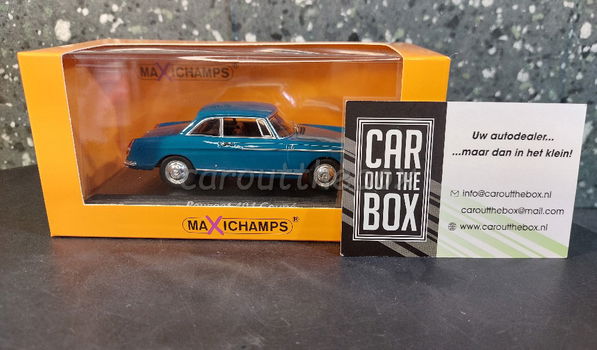 Peugeot 404 Coupé blauw 1:43 Maxichamps max045 - 5