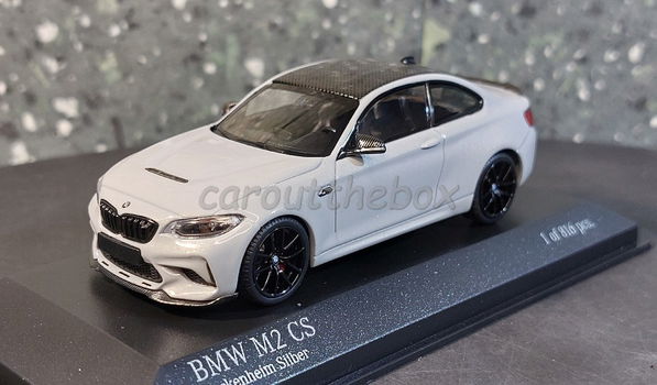 BMW M2 CS grijs 1:43 Minichamps Mi109 - 0